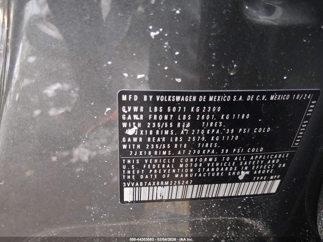 2024 VOLKSWAGEN TIGUAN 3VVAB7AX8RM225247 Photo 8