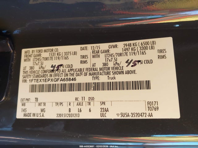 2016 FORD F-150 1FTEX1EPXGFA65846 Photo 8