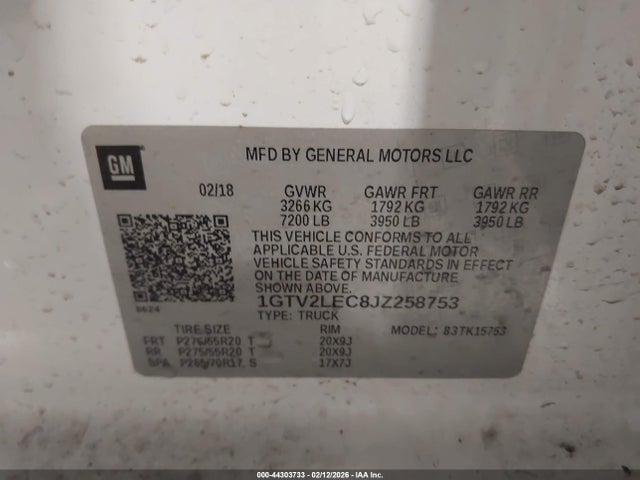 GMC SIERRA 1500 2018 1GTV2LEC8JZ258753 Image 17