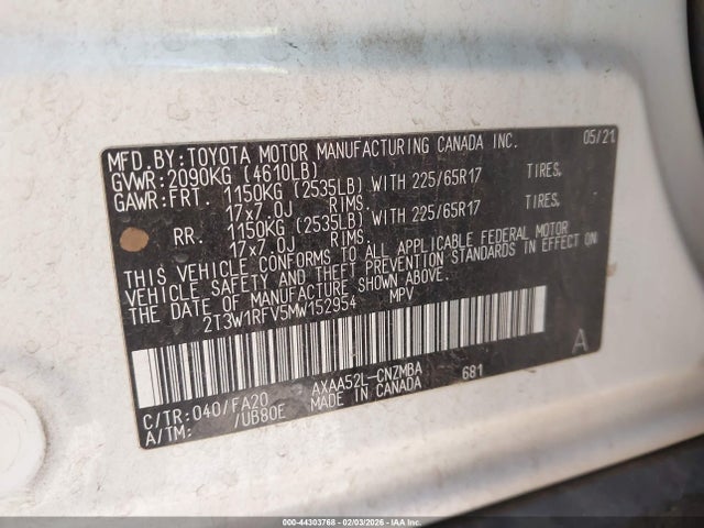 Toyota Rav4 Xle 2021 2T3W1RFV5MW152954 Image 9