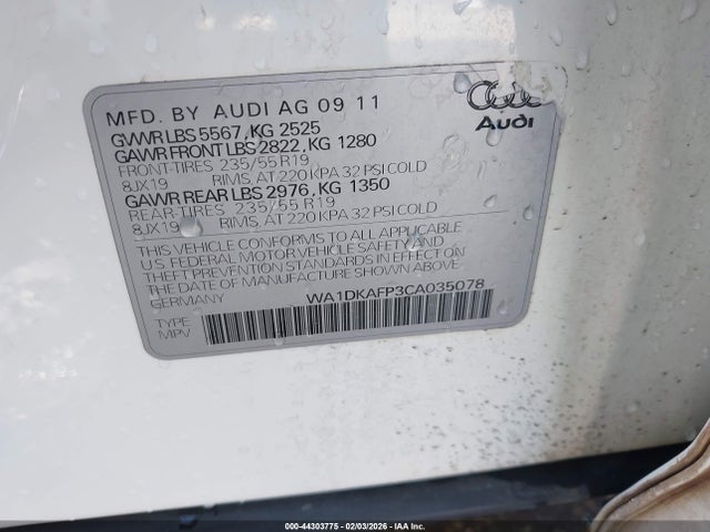 2012 AUDI Q5 WA1DKAFP3CA035078 Photo 8