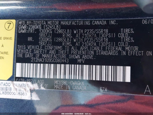 2005 LEXUS RX 330 2T2HA31U95C080443 Photo 8