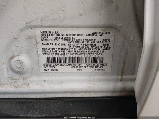 2014 MITSUBISHI OUTLANDER SPORT 4A4AR4AU2EE022460 Photo 8