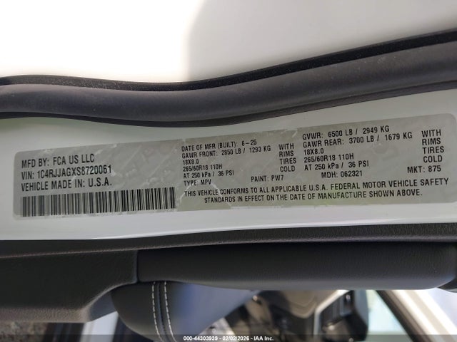 2025 JEEP GRAND CHEROKEE L 1C4RJJAGXS8720061 Photo 8
