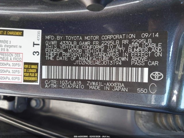 JTDZN3EU4EJ013194 Toyota Prius V Five