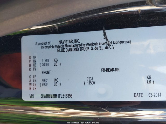International 4000 4300 2015 3HAMMMMM1FL515896 Image 8