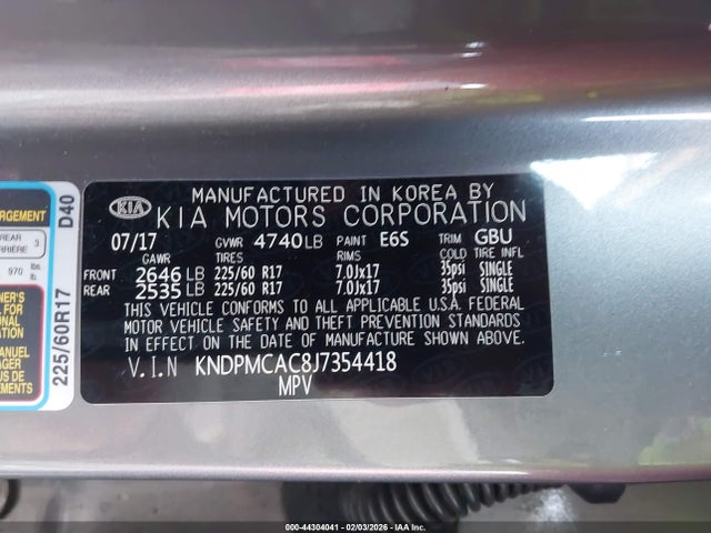 KIA Sportage Lx 2018 KNDPMCAC8J7354418 Image 9