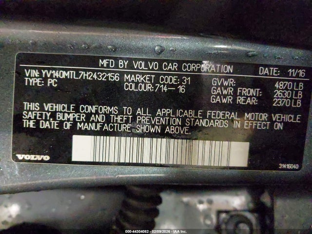 2017 VOLVO S60 YV140MTL7H2432156 Photo 8