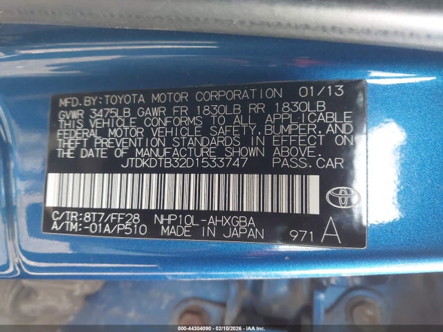 2013 TOYOTA PRIUS C JTDKDTB32D1533747 Photo 8