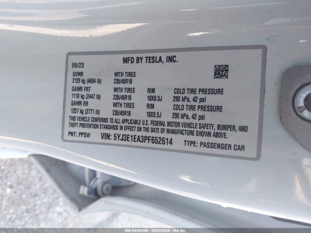 2023 TESLA MODEL 3 5YJ3E1EA3PF652614 Photo 8