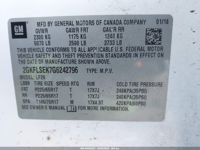 2GKFLSEK7G6242796 GMC Terrain Sle-1