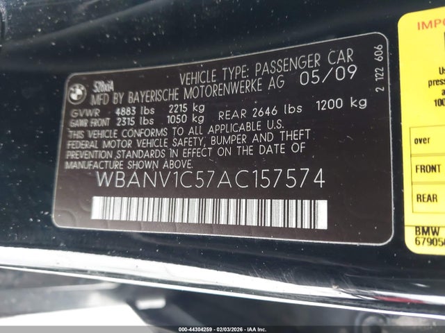 2010 BMW 528I WBANV1C57AC157574 Photo 8