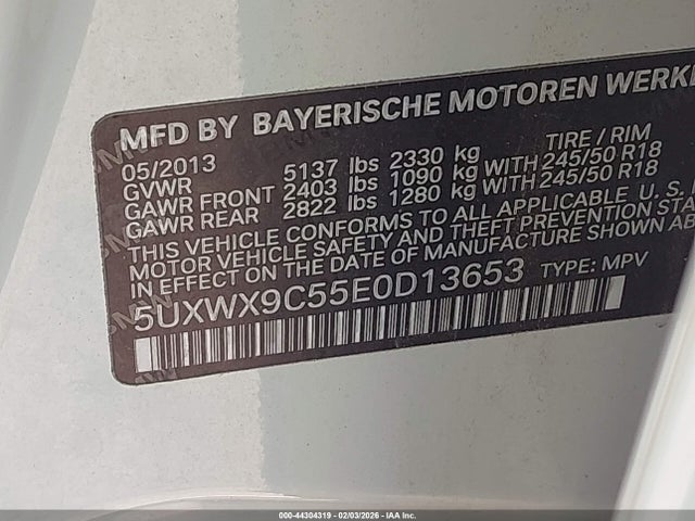 Aukcja sprzedaży 2014 Bmw X3 Xdrive28i, vin: 5UXWX9C55E0D13653, numer aukcji: 44304319