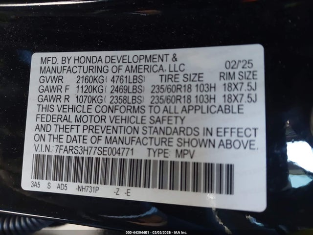 2025 HONDA CR-V 7FARS3H77SE004771 Photo 8