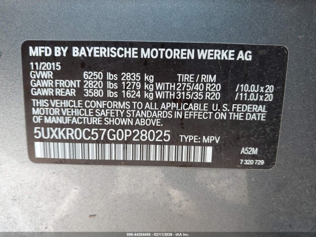 5UXKR0C57G0P28025 BMW X5 Xdrive35i