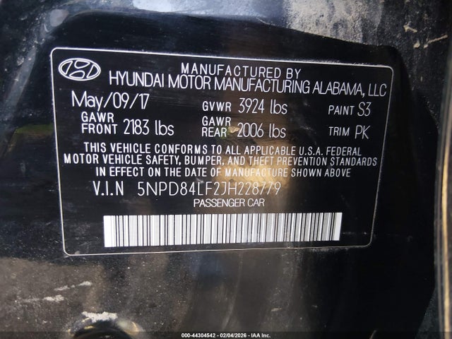 Продаж на аукціоні авто 2018 Hyundai Elantra Value Edition, vin: 5NPD84LF2JH228779, номер лоту: 44304542