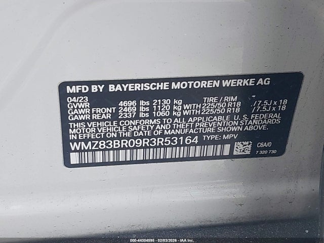 44304595 :رقم المزاد ، WMZ83BR09R3R53164 vin ، 2024 Mini Countryman Cooper S مزاد بيع