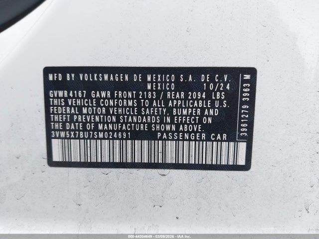 3VW5X7BU7SM024691 Volkswagen Jetta 1.5t S
