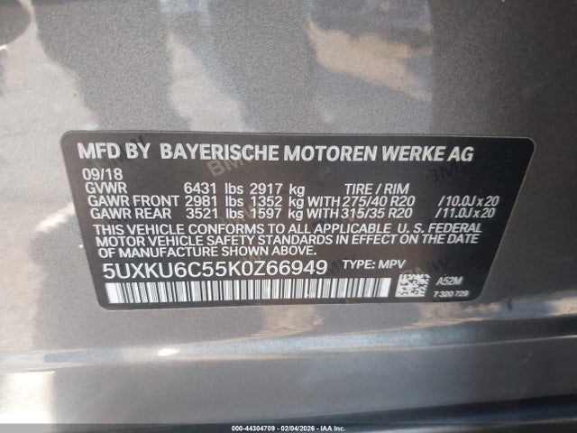 5UXKU6C55K0Z66949 BMW X6 Xdrive50i