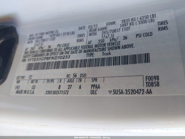 Ford F-150 Xl 2015 1FTEX1CP8FKD10233 Image 9