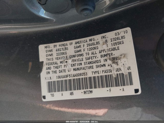 2010 ACURA TL 19UUA9F51AA006053 Photo 8