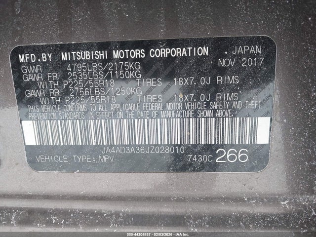 2018 MITSUBISHI OUTLANDER JA4AD3A36JZ028010 Photo 8