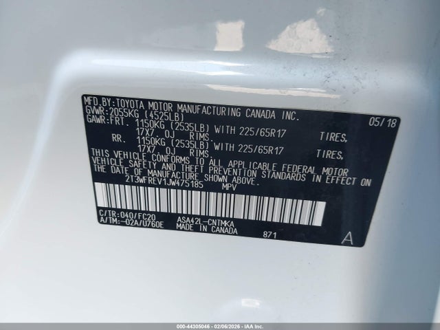 Toyota Rav4 Xle 2018 2T3WFREV1JW475185 Image 9
