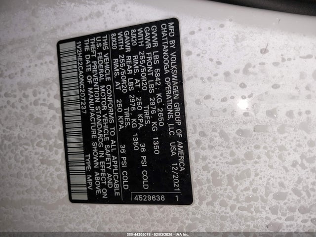 2022 VOLKSWAGEN ATLAS CROSS SPORT 1V2HE2CA0NC207237 Photo 8