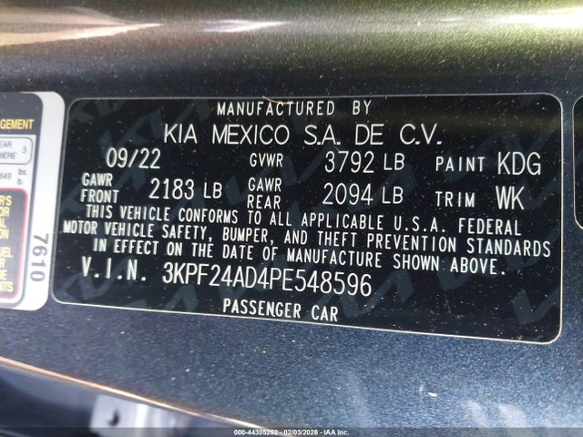 2023 KIA FORTE 3KPF24AD4PE548596 Photo 8