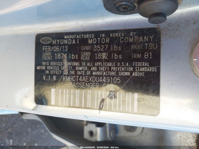 2013 HYUNDAI ACCENT KMHCT4AEXDU449105 Photo 8