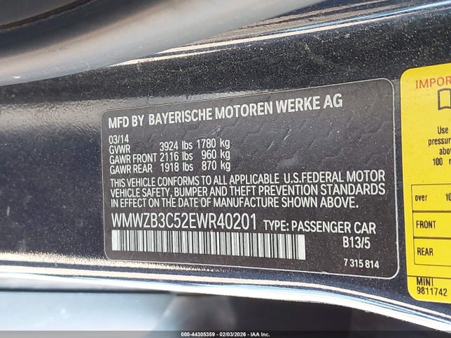 2014 MINI COUNTRYMAN WMWZB3C52EWR40201 Photo 8