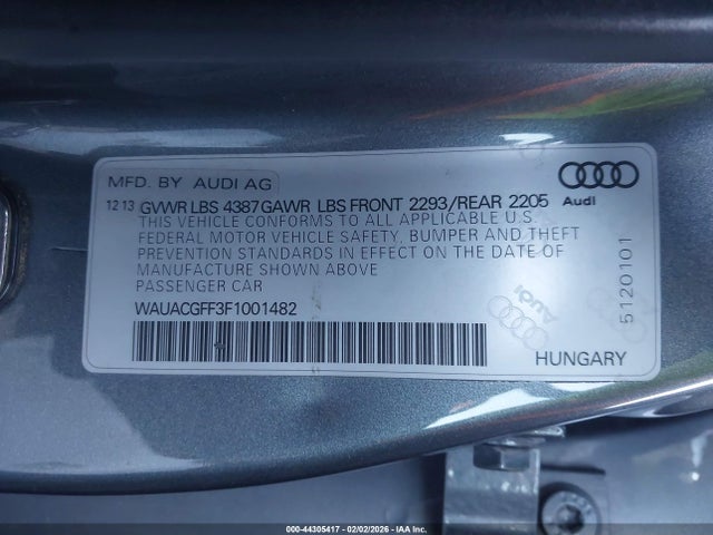 2015 AUDI A3 WAUACGFF3F1001482 Photo 8