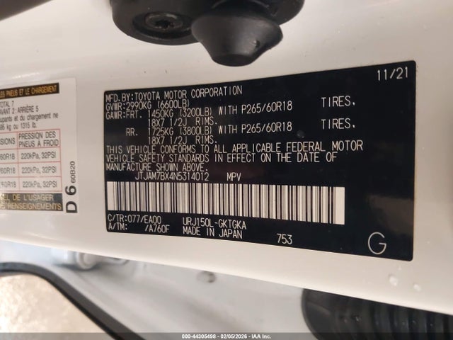 2022 LEXUS GX 460 JTJAM7BX4N5314012 Photo 8