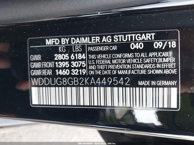 2019 MERCEDES-BENZ S 560 WDDUG8GB2KA449542 Photo 8