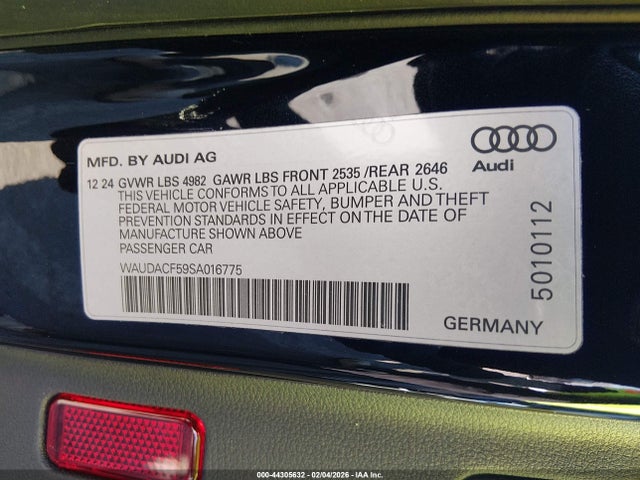 2025 AUDI A5 SPORTBACK WAUDACF59SA016775 Photo 8