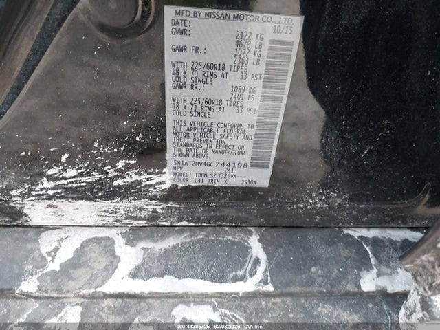5N1AT2MV4GC744198 Nissan Rogue Sl