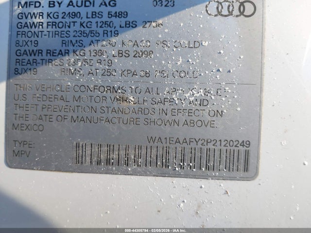 2023 AUDI Q5 WA1EAAFY2P2120249 Photo 8