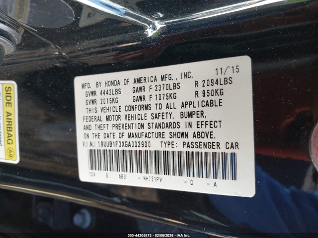 2016 ACURA TLX 19UUB1F3XGA002900 Photo 8