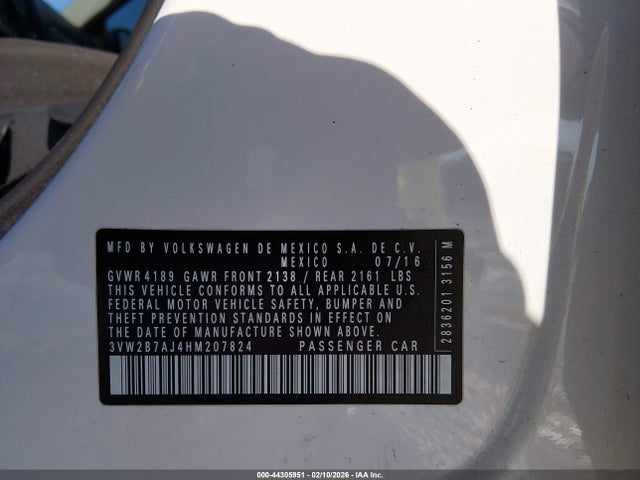 2017 VOLKSWAGEN JETTA 3VW2B7AJ4HM207824 Photo 8