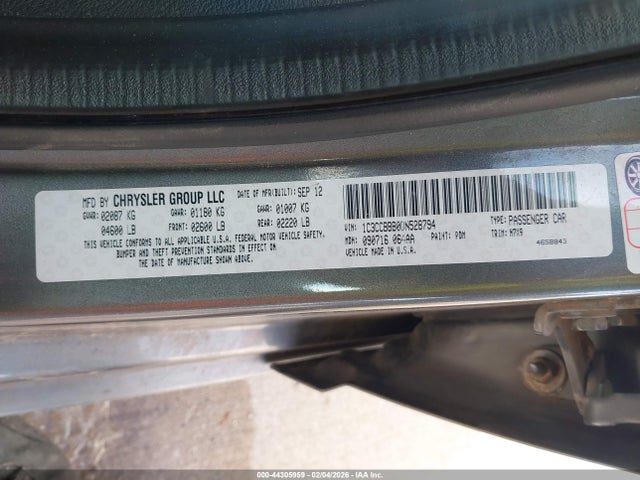 2013 CHRYSLER 200 1C3CCBBB0DN528794 Photo 8