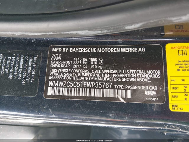 Aukcja sprzedaży 2014 Mini Countryman Cooper S, vin: WMWZC5C51EWP35767, numer aukcji: 44305973