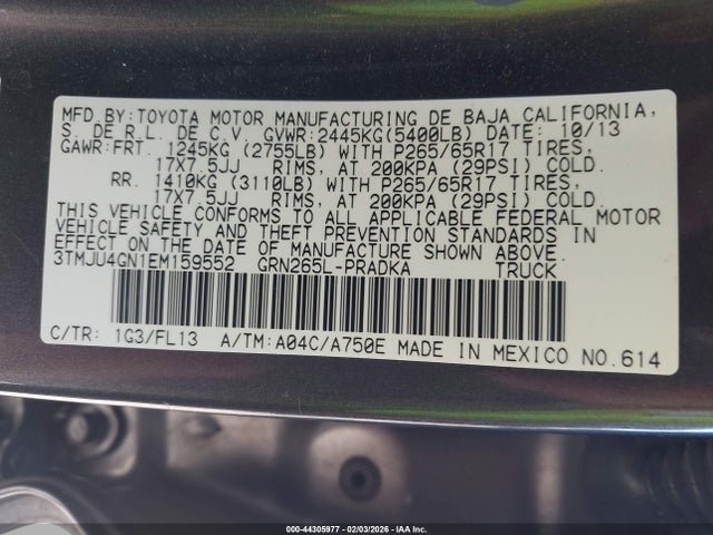 Toyota Tacoma Prerunner V6 2014 3TMJU4GN1EM159552 Image 9
