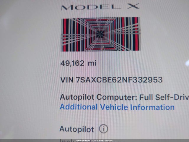 Tesla Model X Plaid Tri Motor All-wheel Drive 2022 7SAXCBE62NF332953 Image 14