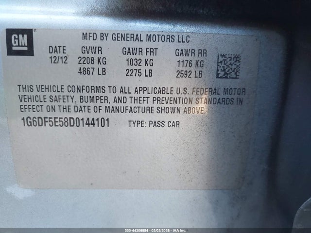 2013 CADILLAC CTS 1G6DF5E58D0144101 Photo 8