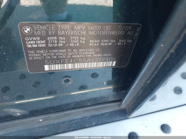 2010 BMW X5 5UXFE4C55AL279406 Photo 8