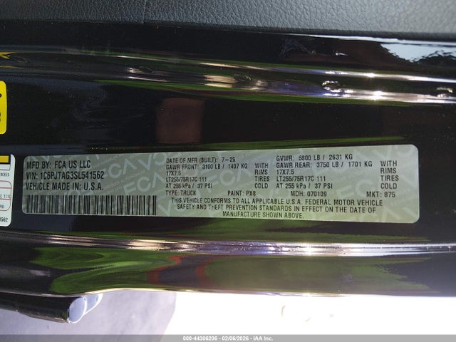 2025 JEEP GLADIATOR 1C6PJTAG3SL541562 Photo 8