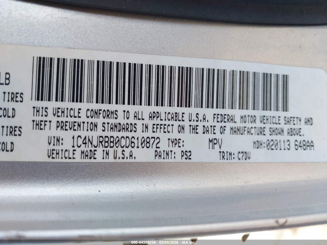 2012 JEEP PATRIOT 1C4NJRBB0CD610872 Photo 8