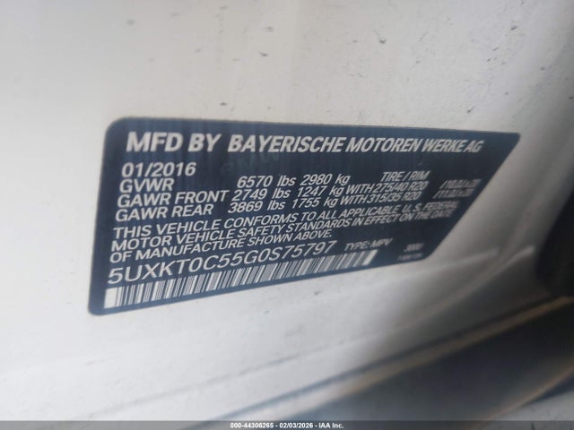 5UXKT0C55G0S75797 BMW X5 Edrive Xdrive40e