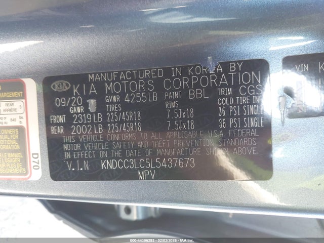 2020 KIA NIRO KNDCC3LC5L5437673 Photo 8