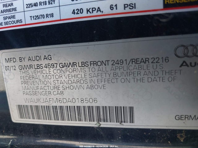 2013 AUDI A3 WAUKJAFM6DA018506 Photo 8